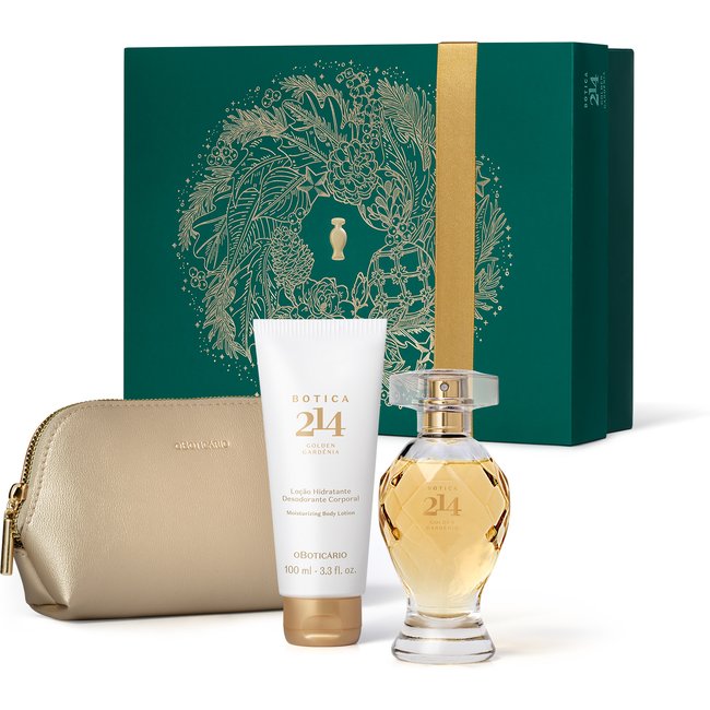 Kit Presente Natal Botica 214 Gold Gardênia (3 itens)