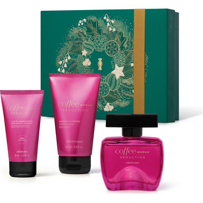 Kit Presente Natal Coffee Woman Seduction (3 itens)