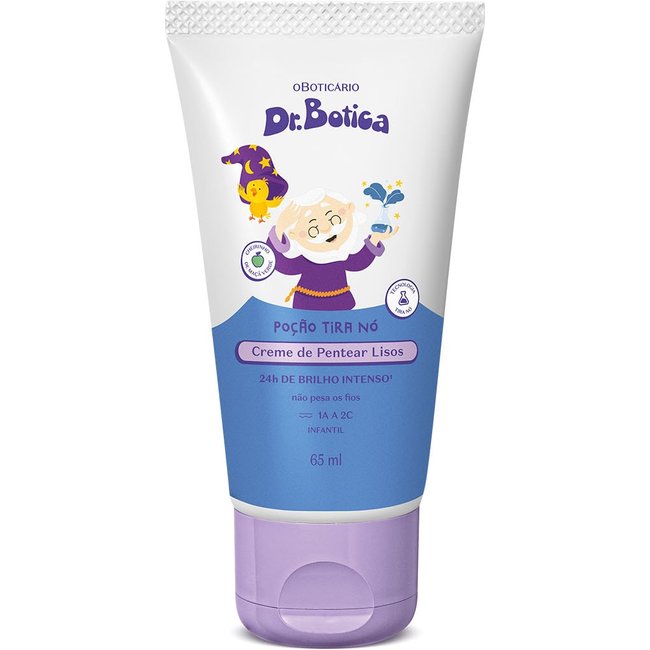 Creme Para Pentear Infantil Dr. Botica Poção Tira Nó Cabelos Lisos 1A a 2C 65ml