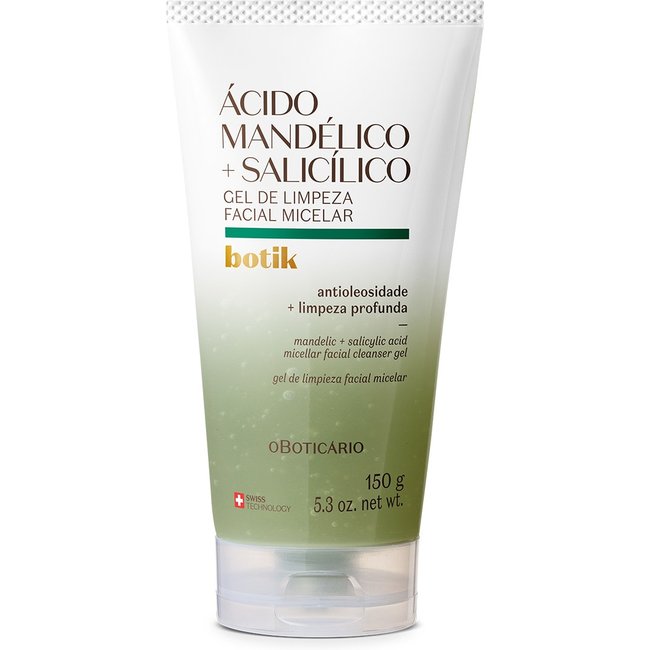 Gel de Limpeza Facial Micelar Ácido Mandélico + Salicílico Botik 150g