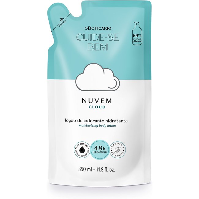 Refil Loção Hidratante Desodorante Corporal Cuide-se Bem Nuvem 350ml
