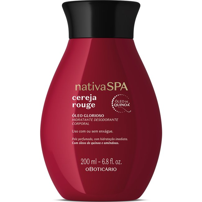 Óleo Glorioso Hidratante Desodorante Corporal Nativa Spa Cereja Rouge 200ml