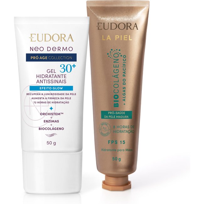 Combo Hidratante Para Mãos 50g + Gel Facial Antissinais 30+ 50g
