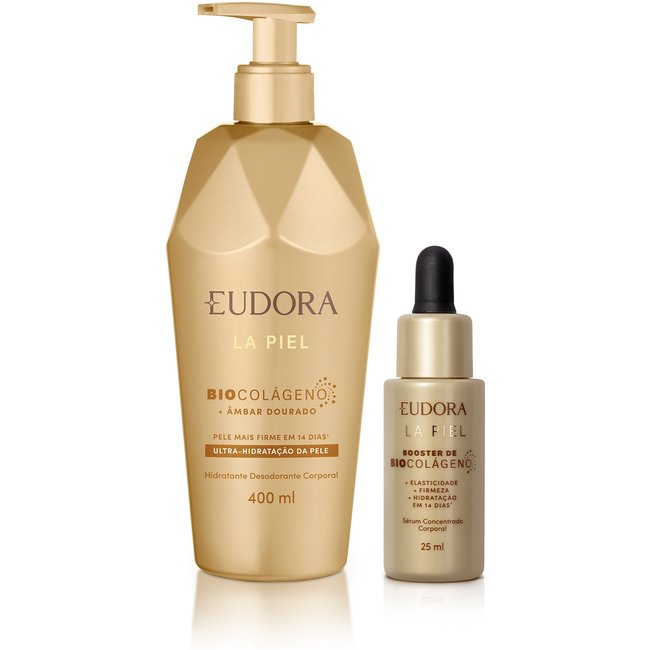 Combo La Piel: Hidratante Corporal Âmbar Dourado 400ml + Sérum Corporal Booster de Biocolágeno 25ml