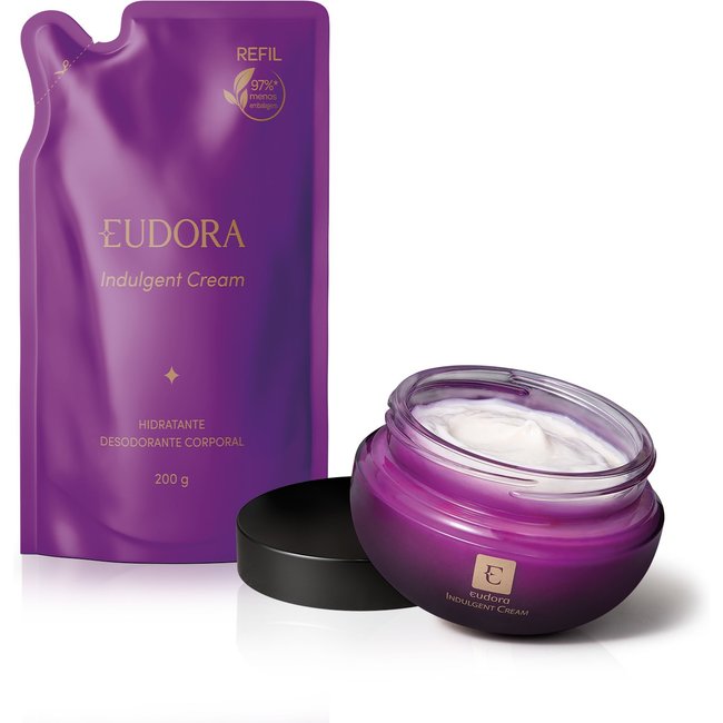 Combo Eudora Indulgent: Creme Hidratante Desodorante 250g + Refil 200g