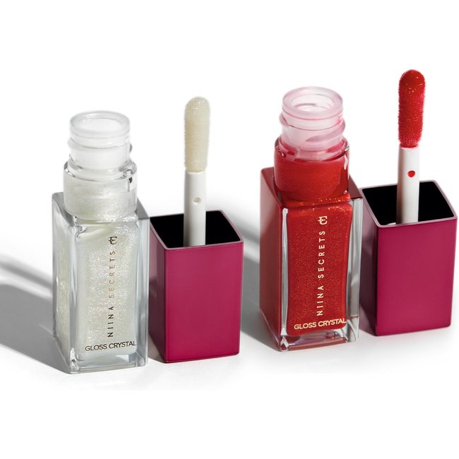 Combo Gloss Crystal Niina Secrets: Cristal Jaspe 7ml + Holográfico Moon Stone 7ml