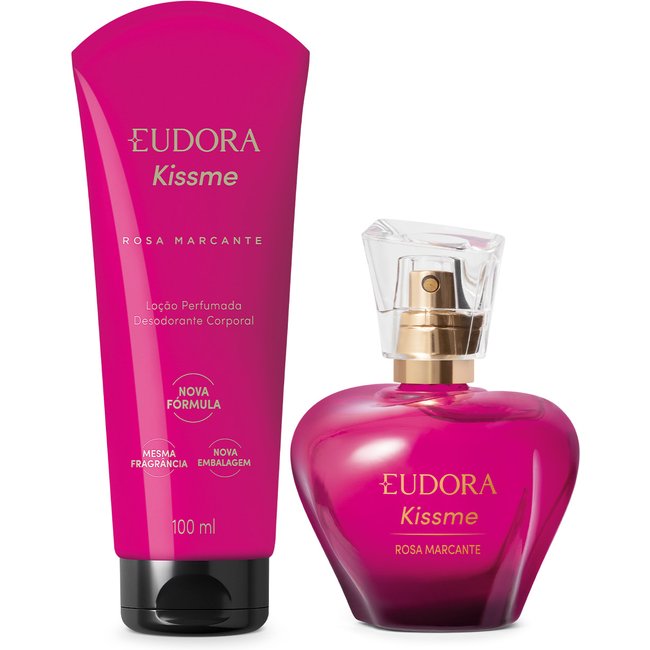 Combo Kiss Me Rosa Marcante: Desodorante Colônia 50ml + Loção corporal 100ml