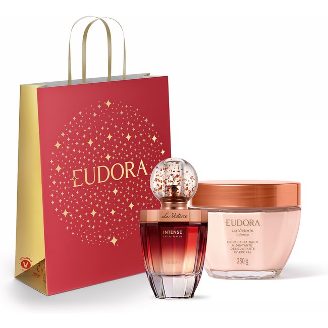 Combo Presente La Victorie Intense: Eau de Parfum 75ml + Creme Acetinado 250g + Sacola M