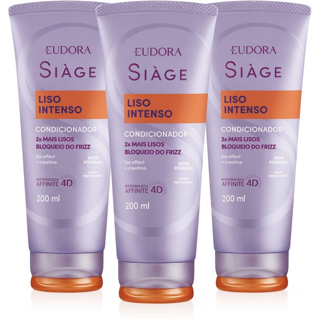 Combo Condicionador Siàge Liso Intenso 3x 200ml