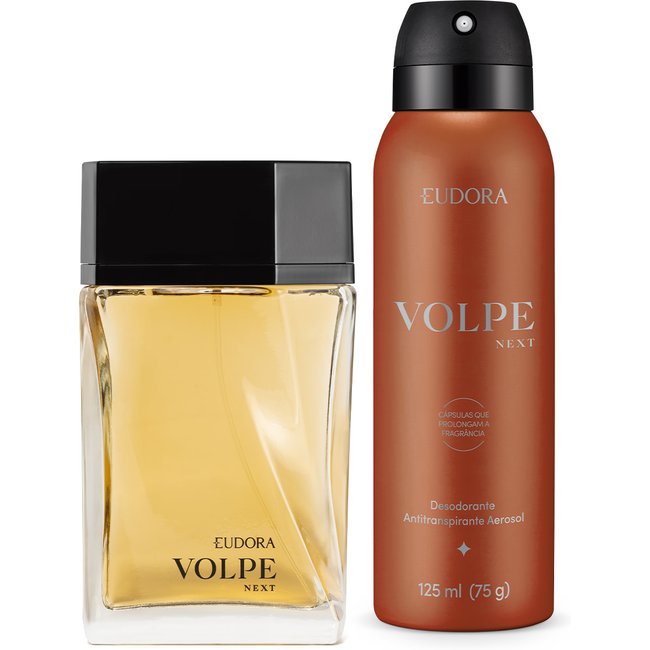 Combo Eudora Volpe Next: Desodorante Colônia 100ml + Desodorante Antitranspirante Aerosol 125ml/75g