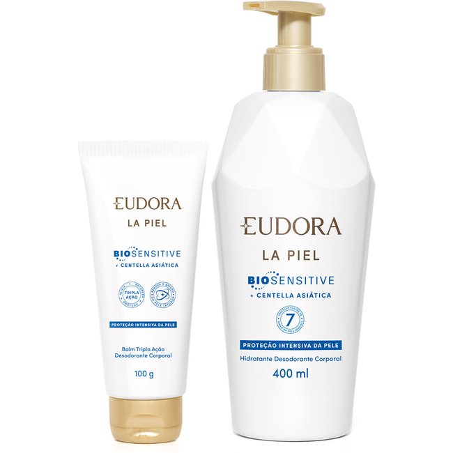 Combo La Piel Biosensitive + Centella Asiática: Hidratante Corporal 400ml + Balm Tripla Ação 100g