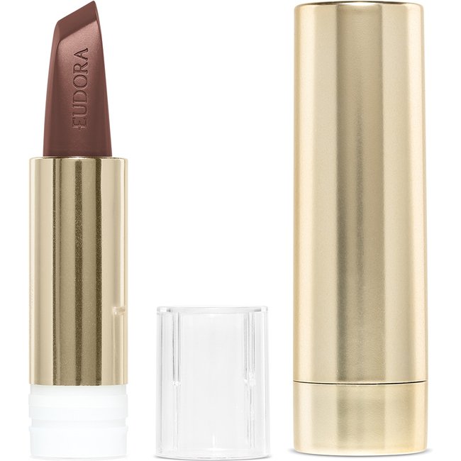 Combo Sofisticada e Determinada: Batom Marrom 3,4g + Case Dourado