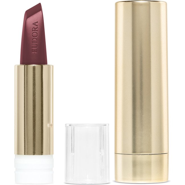 Combo Sofisticada e Cheia de Atitude: Batom Vinho 3,4g + Case Dourado