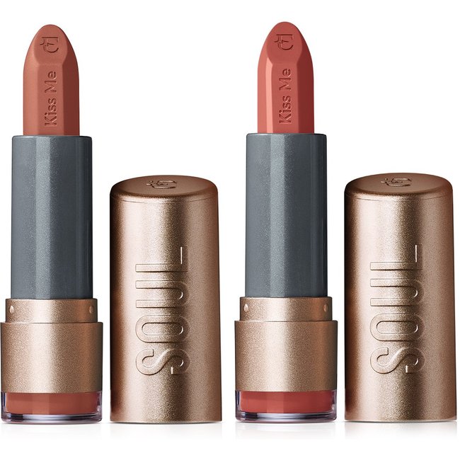 Combo Soul Kiss Me: Batom Hidratante Rosa Nude Veludo 3,7g + Batom Rosa Nude Autoral 3,7g