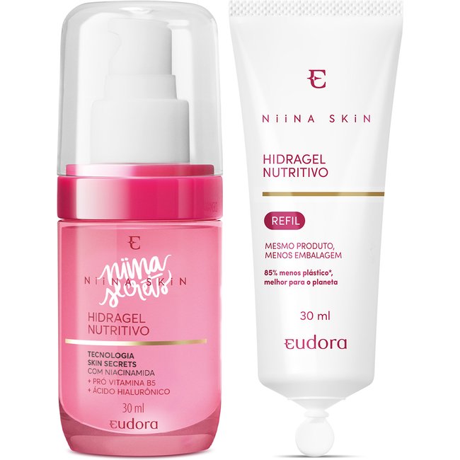Combo Niina Secrets Skin: Hidragel Nutritivo 30ml + Refil 30ml
