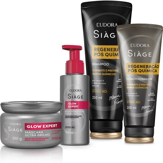 Combo Siàge Glow Expert + Pós Química (4 itens)