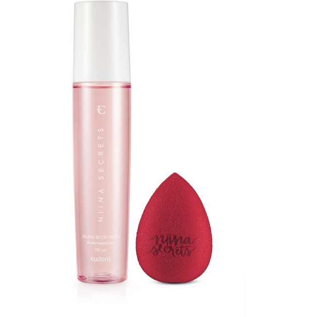 Combo Niina Secrets: Esponja De Maquiagem Facial + Bruma Nutri Fresh 110ml