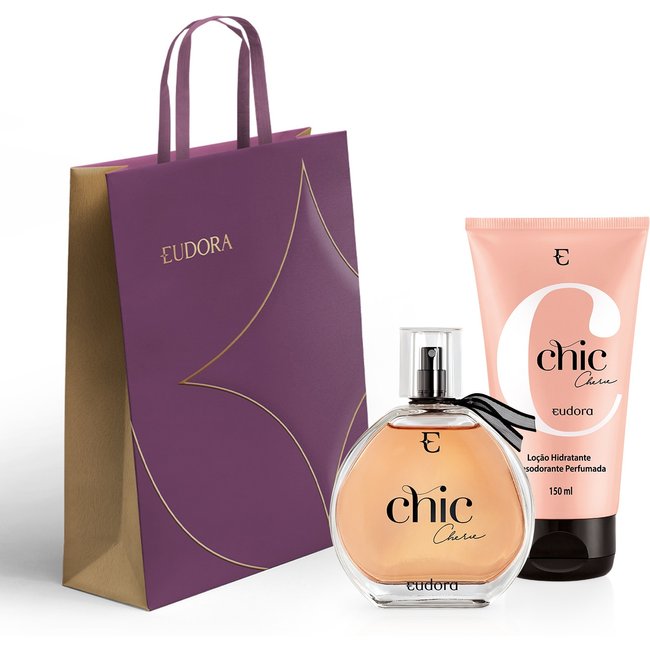 Combo Presente Chic Chérie: Desodorante Colônia 95ml + Loção Corporal 150ml + Sacola
