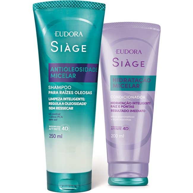 Combo Siàge Micelar: Shampoo Antioleosidade 250ml + Condicionador 200ml
