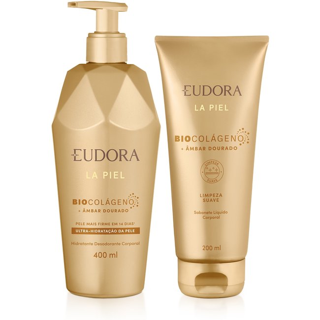 Combo La Piel Âmbar Dourado: Sabonete Líquido 200ml + Hidratante Desodorante 400ml