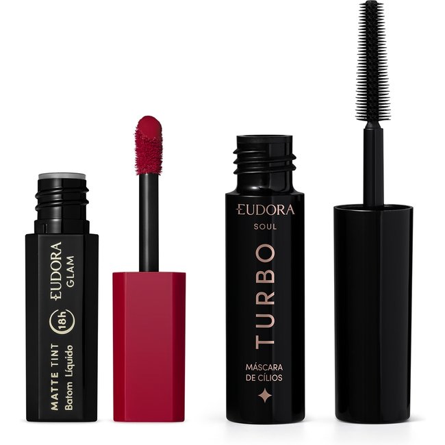 Combo Mini: Máscara de Cílios Soul 5g + Batom Glam Matte 1g
