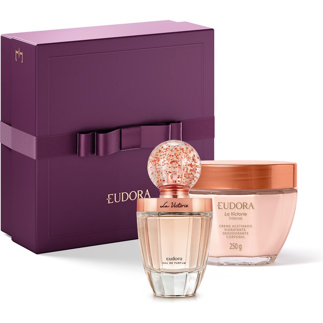 Combo Dia das Mães La Victorie: Eau de Parfum 75m + Creme Acetinado Hidratante 250g + Caixa M