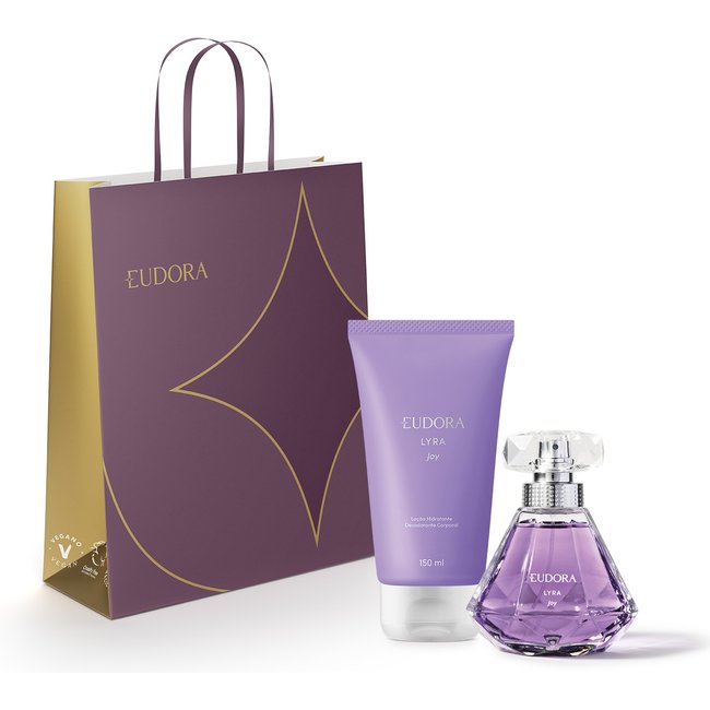 Combo Lyra Joy: Desodorante Colônia 75ml + Loção Hidratante Corporal 150ml + Sacola M
