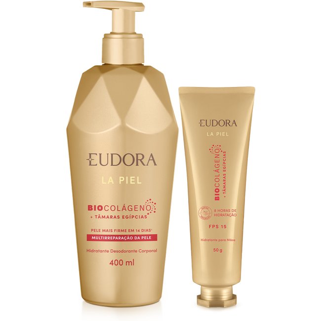 Combo La Piel Tâmaras Egípcias: Hidratante Corporal 400ml + Creme para Mãos 50g