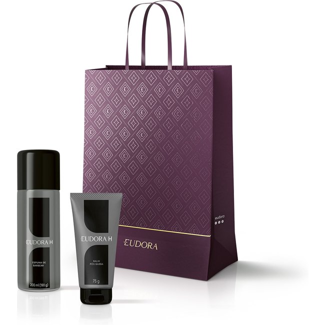 Combo Eudora H: Espuma De Barbear 200ml + Balm Pós-Barba 75g + Sacola