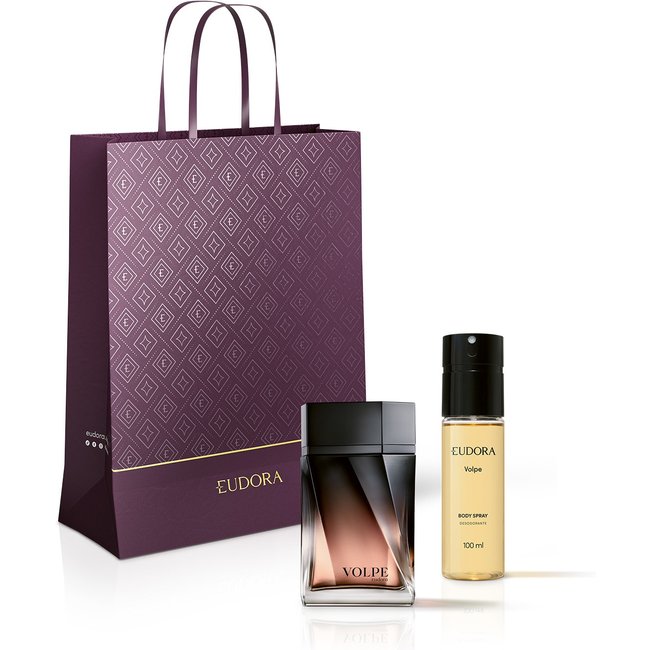 Combo Volpe: Desodorante Colônia 100ml + Body Spray 100ml + Sacola