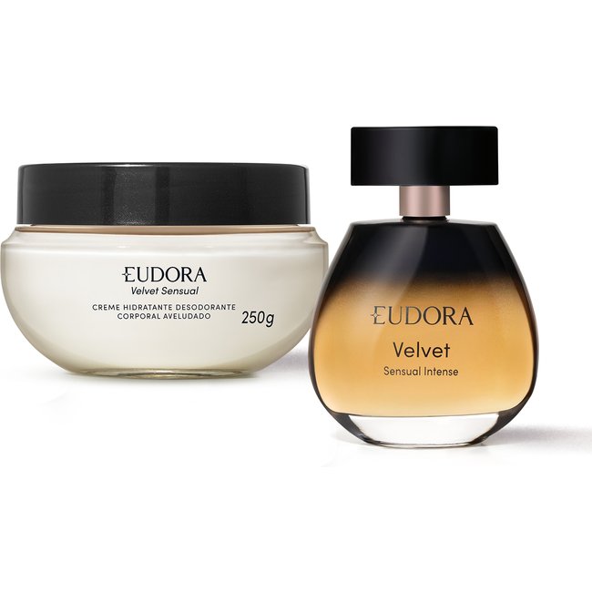 Combo Eudora Velvet Sensual Intense Desodorante Colônia 100ml + Creme Corporal Velvet Sensual 250g