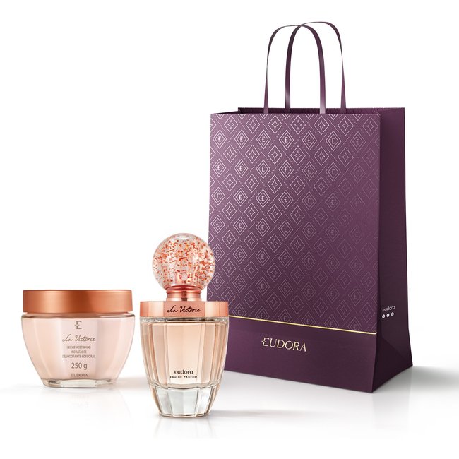 Combo Presente Natal La Victorie: Eau De Parfum 75ml + Creme Acetinado 250g + Sacola