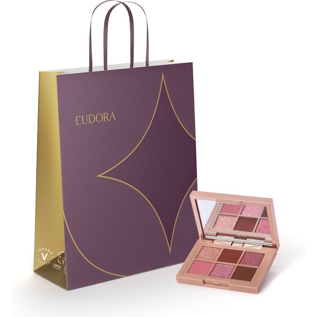 Combo Presente Natal Niina Secrets: Paleta de Sombras Shine 5,4g + Sacola