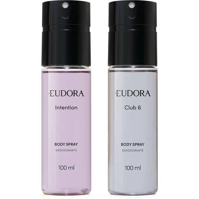 Combo Eudora: Desodorante Body Spray Intention 100ml + Desodorante Body Spray Club 6 100ml