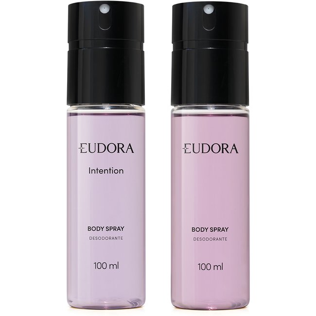 Combo Eudora: Desodorante Body Spray Intention 100ml + Desodorante Body Spray Eudora 100ml