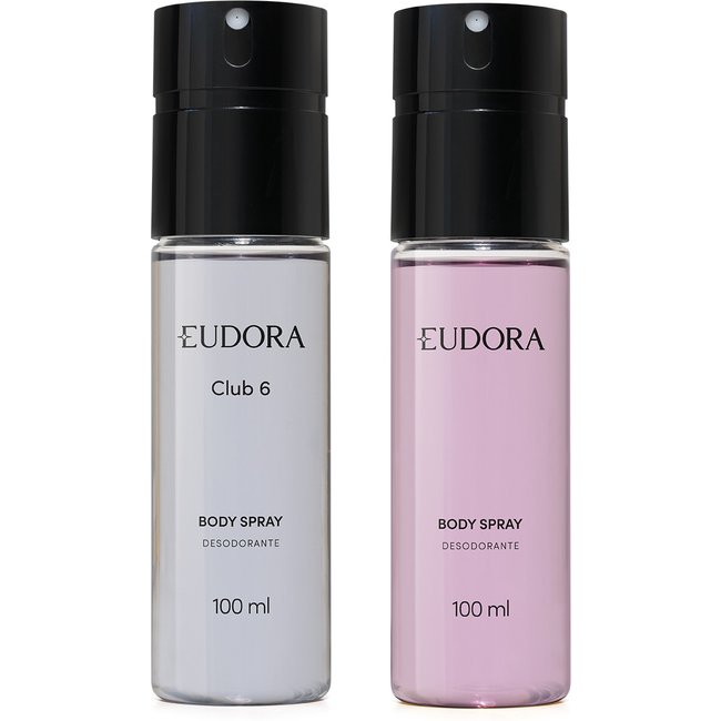 Combo Eudora: Desodorante Body Spray Club 6 100ml + Desodorante Body Spray Eudora 100ml