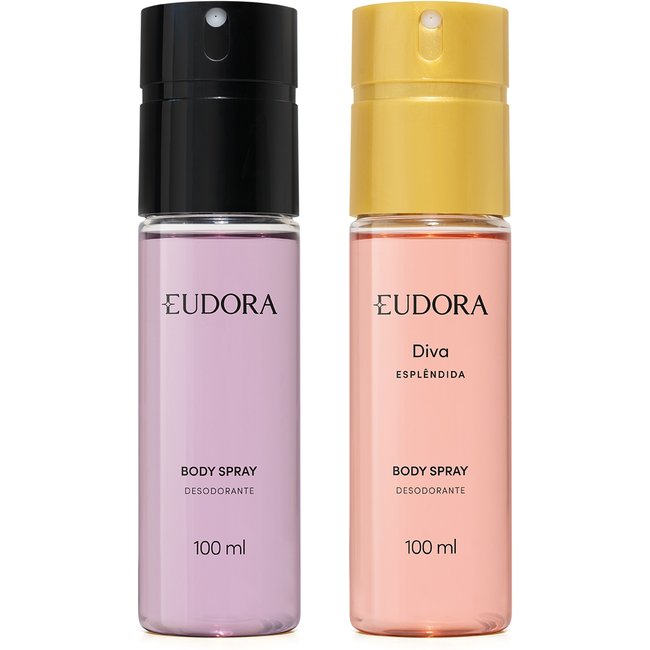 Combo Eudora: Desodorante Body Spray Diva Esplêndida 100ml + Desodorante Body Spray Eudora 100ml