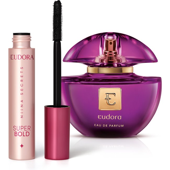 Combo Niina Secrets: Máscara De Cílios Super Bold 10g + Eau De Parfum Roxinho 75ml