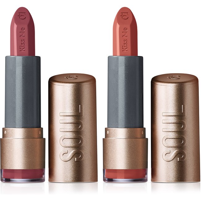 Combo SOUL Kiss Me Batom Malva da Moda 3,7g + Batom Rosa Nude Veludo 3,7g