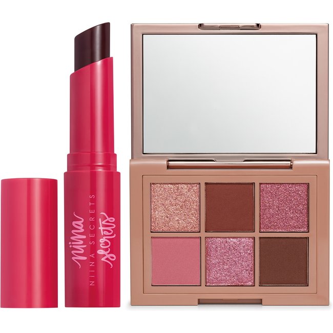 Combo Niina Secrets: Paleta de Sombras Shine 5,4g + Hidra Balm Vinho 3,2g
