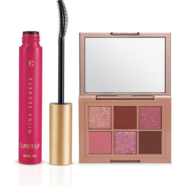 Combo Niina Secrets: Máscara Para Cílios Super Up 8g + Paleta de Sombras Shine 5,4g