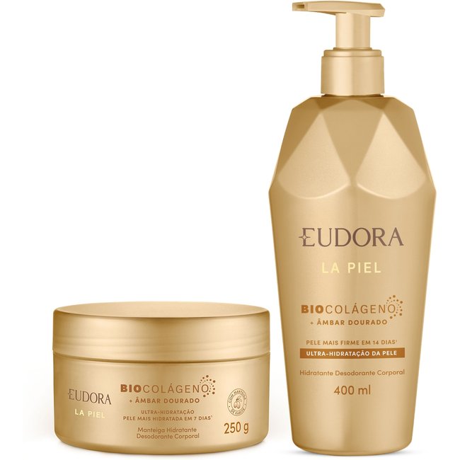 Combo La Piel Âmbar Dourado: Hidratante Corporal 400ml + Manteiga Corporal 250g