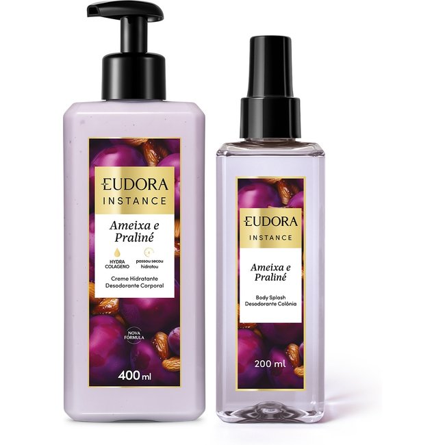 Combo Instance Ameixa e Praliné: Creme Corporal 400ml + Body Splash 200ml
