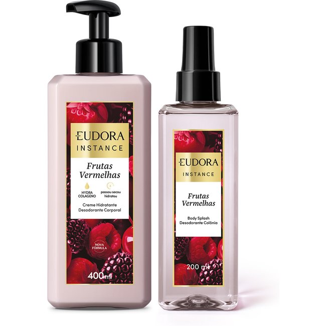 Combo Instance Frutas Vermelhas: Creme Corporal 400ml + Body Splash 200ml