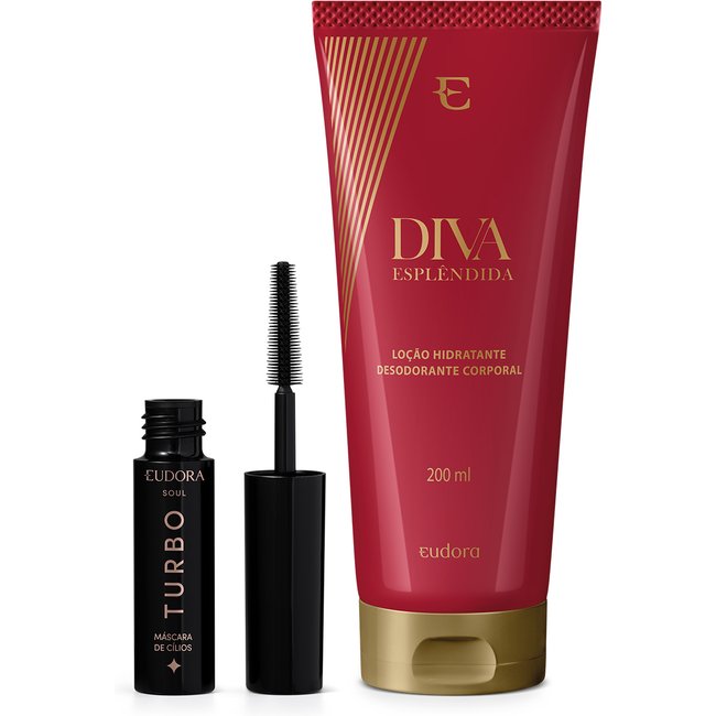 Combo Diva Esplêndida Loção Corporal 200ml + Máscara de Cílios Soul Turbo 5g