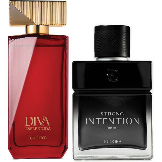 Combo Diva Esplêndida Desodorante Colônia100ml + Intention For Man Strong Desodorante Colônia 100ml