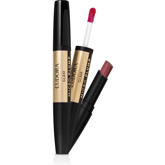 Batom Duo Malva Essencial Glam Micro Plump 1,8g