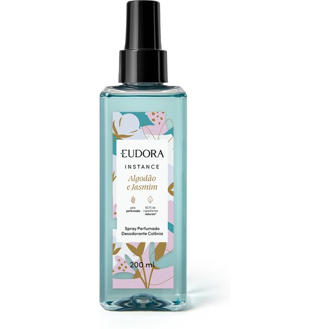 Eudora Instance Algodão e Jasmim - Spray Perfumado Desodorante Colônia 200ml
