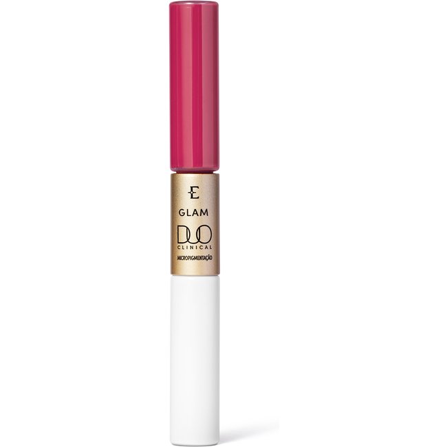 Batom Líquido Pink Único Eudora Glam Duo Clinical Micropigmentação 3,5g