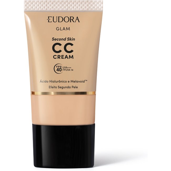 CC Cream Eudora Glam Second Skin Cor 10 30ml